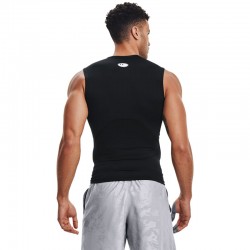 UNDER ARMOUR Heatgear Compression (1361522-001)Ανδρική Αμάνικη Μπλούζα Μαύρη