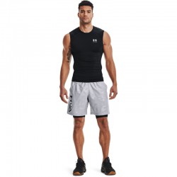 UNDER ARMOUR Heatgear Compression (1361522-001)Ανδρική Αμάνικη Μπλούζα Μαύρη