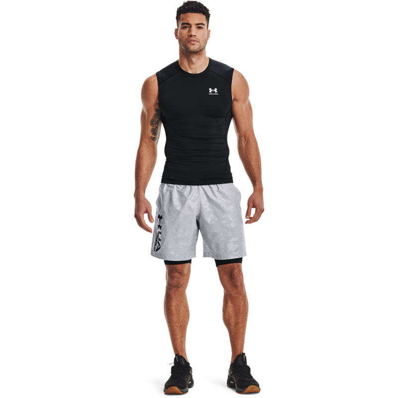 UNDER ARMOUR Heatgear Compression (1361522-001)Ανδρική Αμάνικη Μπλούζα Μαύρη