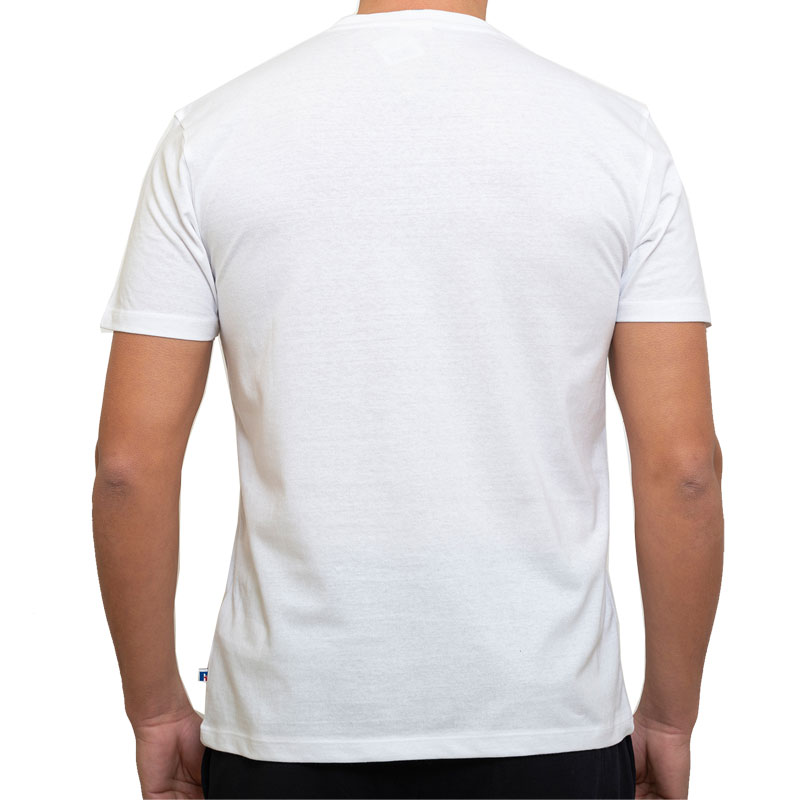 RUSSELL ICONIC S/S CREWNECK TEE SHIRT (E3-630-1-UW-001)ΛΕΥΚΟ ΑΝΔΡΙΚΟ T-SHIRT