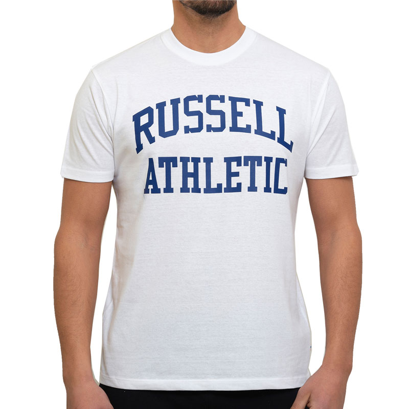 RUSSELL ICONIC S/S CREWNECK TEE SHIRT (E3-630-1-UW-001)ΛΕΥΚΟ ΑΝΔΡΙΚΟ T-SHIRT