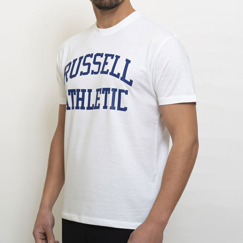 RUSSELL ICONIC S/S CREWNECK TEE SHIRT (E3-630-1-UW-001)ΛΕΥΚΟ ΑΝΔΡΙΚΟ T-SHIRT