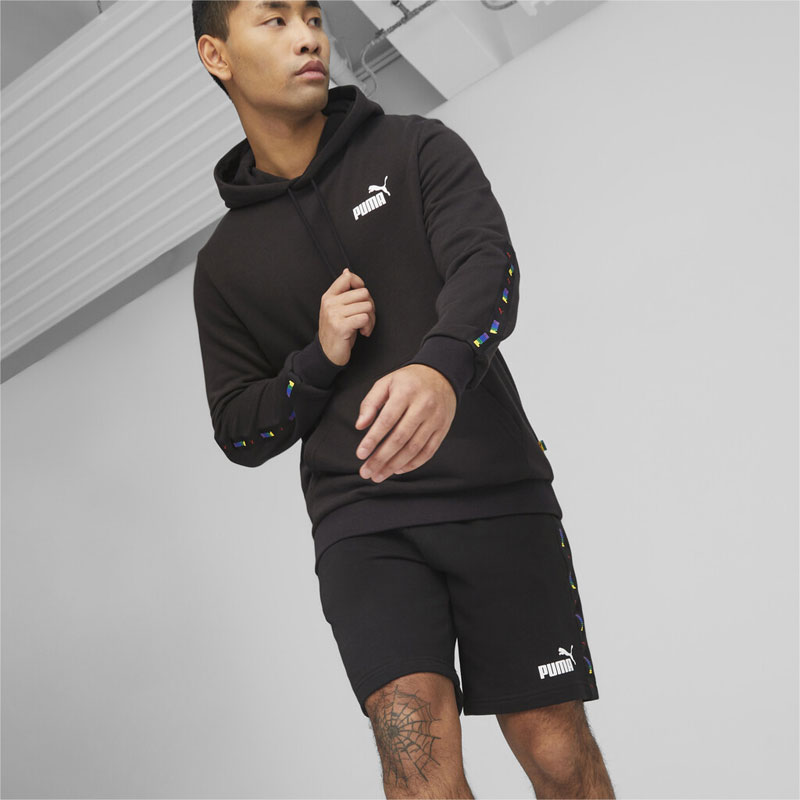 Puma Essentials Tape Love Is Love (673365-01)ΑΝΔΡΙΚΗ ΒΕΡΜΟΥΔΑ ΜΑΥΡΗ