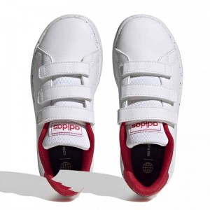 Adidas Advantage Court Hook (H06212)Παιδικά Παπουτσια ΛΕΥΚΟ/ΚΟΚΚΙΝΟ Adidas Advantage Court Hook (H06212)Παιδικά Παπουτσια ΛΕΥΚΟ/ΚΟΚΚΙΝΟ