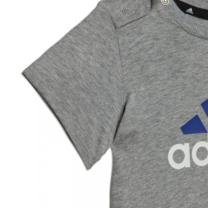 Adidas Sport Inspired Essentials Organic Cotton Tee and Shor (HR5887)ΒΡΕΦΙΚΟ ΣΕΤ ΓΚΡΙ/ΜΠΛΕ