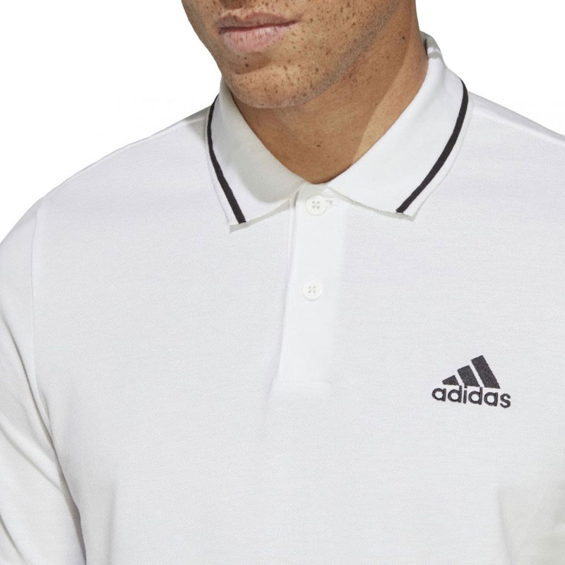 Adidas Sport Inspired Essentials Pique Small Logo Polo Shirt (IC9315)ΛΕΥΚΟ ΑΝΔΡΙΚΟ