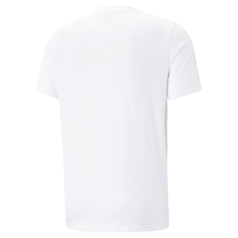 Puma Ανδρικό T-shirt ΛΕΥΚΟ με Στάμπα+ TAPE  673363-02