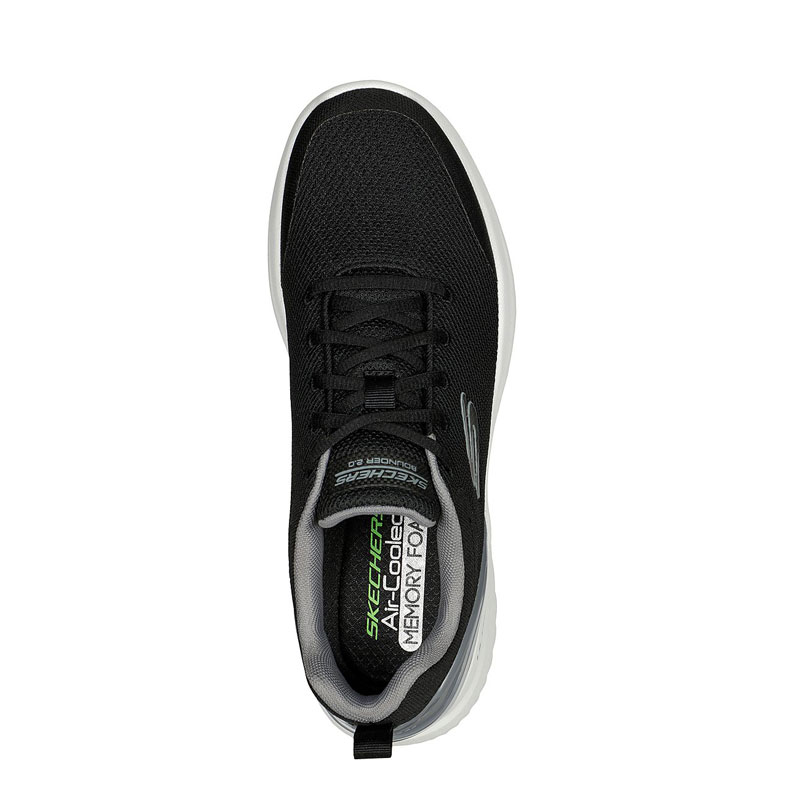 Skechers Bounder 2.0 (232670-BLK)ΑΝΔΡΙΚΟ ΥΠΟΔΗΜΑ ΜΑΥΡΟ/ΛΕΥΚΟ