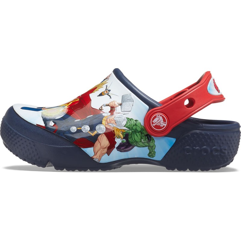 Crocs FL Avangers Patch Clog T (207068-410)ΜΠΛΕ ΒΡΕΦΙΚΟ ΣΑΜΠΟ