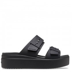 CROCS Brooklyn Buckle LowWdg - Black (207431-001)ΓΥΝΑΙΚΕΙΟ ΠΕΔΙΛΟ ΜΑΥΡΟ