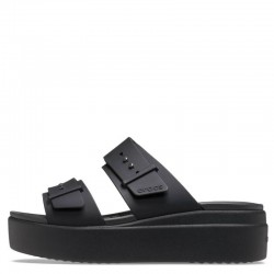 CROCS Brooklyn Buckle LowWdg - Black (207431-001)ΓΥΝΑΙΚΕΙΟ ΠΕΔΙΛΟ ΜΑΥΡΟ