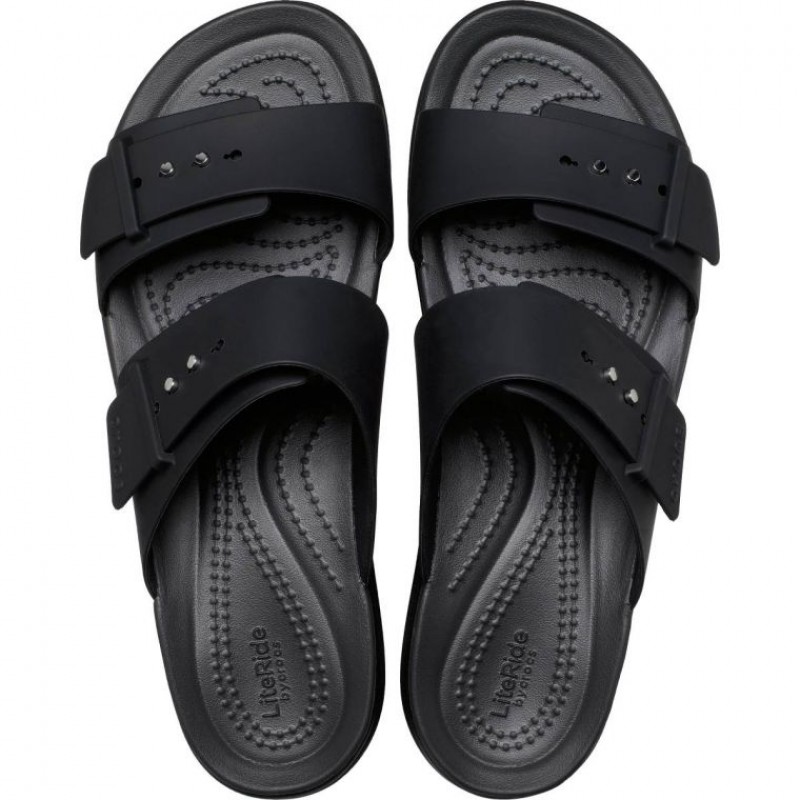 CROCS Brooklyn Buckle LowWdg - Black (207431-001)ΓΥΝΑΙΚΕΙΟ ΠΕΔΙΛΟ ΜΑΥΡΟ