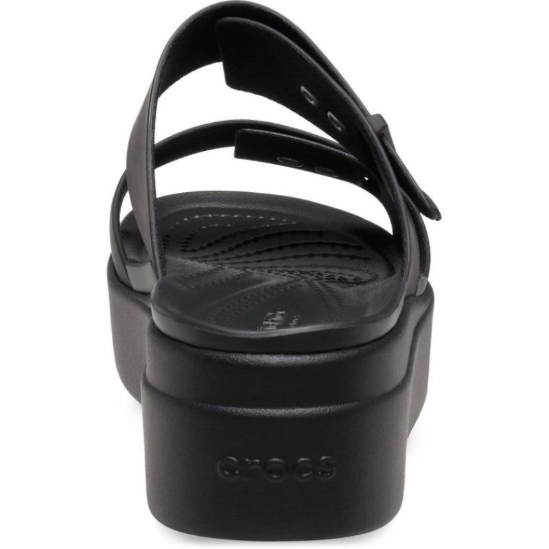 CROCS Brooklyn Buckle LowWdg - Black (207431-001)ΓΥΝΑΙΚΕΙΟ ΠΕΔΙΛΟ ΜΑΥΡΟ