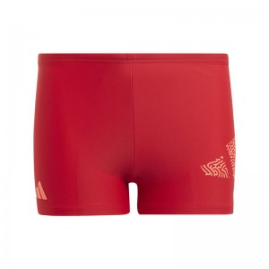 ADIDAS 3 BAR LOGO SWIM BOXERS (IC4739)Παιδικό Μαγιό Κόκκινο