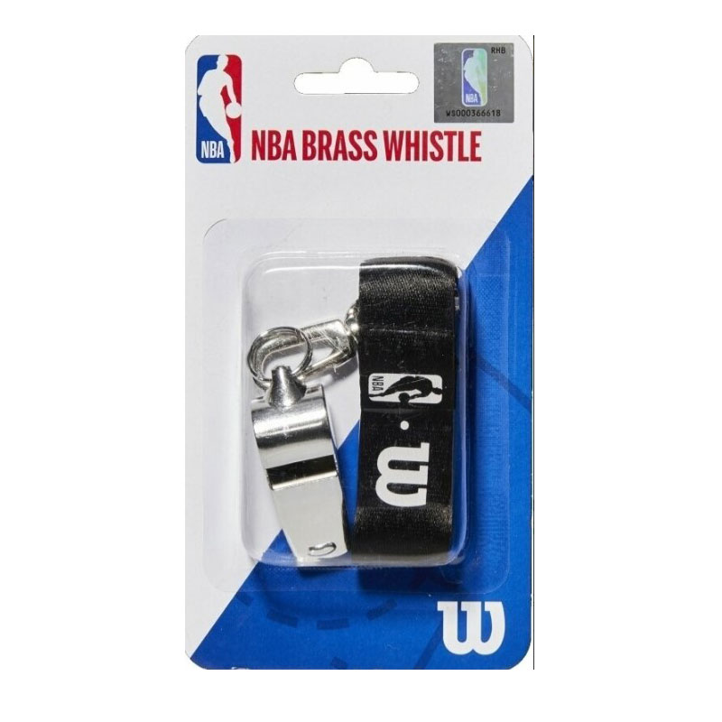 Wilson NBA Brass Whistle With Lanyard (WTBA5000NBA)ΜΑΥΡΗ ΣΦΥΡΙΧΤΡΑ ΜΕ ΚΟΡΔΟΝΙ