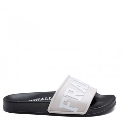 Franklin & Marshall Slipper Double Slides (FTUA0009S-2933)ΓΥΝΑΙΚΕΙΑ ΠΑΝΤΟΦΛΑ  OFF WHITE/BLACK