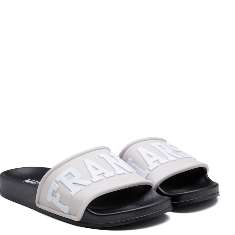 Franklin & Marshall Slipper Double Slides (FTUA0009S-2933)ΓΥΝΑΙΚΕΙΑ ΠΑΝΤΟΦΛΑ  OFF WHITE/BLACK