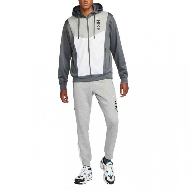 Nike Sportswear Hybrid (DV2327-068)Ανδρική Φούτερ Ζακέτα με Κουκούλα και Τσέπες Grey / White