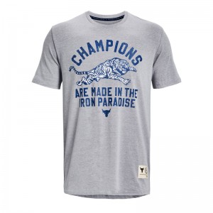 UNDER ARMOUR PROJECT ROCK CHAMP SS (1376897-035)ΑΝΔΡΙΚΟ T-SHIRT ΓΚΡΙ UNDER ARMOUR PROJECT ROCK CHAMP SS (1376897-035)ΑΝΔΡΙΚΟ T-SHIRT ΓΚΡΙ