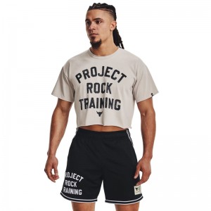 UNDER ARMOUR Pjt Rock HW Cutoff TEE-SHIRT (1377441-289)ΑΝΔΡΙΚΟ ΜΠΛΟΥΖΑΚΙ Gray Matter/Black/Black UNDER ARMOUR Pjt Rock HW Cutoff TEE-SHIRT (1377441-289)ΑΝΔΡΙΚΟ ΜΠΛΟΥΖΑΚΙ Gray Matter/Black/Black