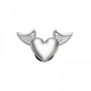 CROCS Silver Metal Heart and Wings (10011081-UNC)Jibbitz ΔΙΑΚΟΣΜΗΤΙΚΟ ΑΞΕΣΟΥΑΡ ΓΙΑ ΣΑΜΠΟ/ΣΑΝΔΑΛΙΑ ΑΣΗΜΙ