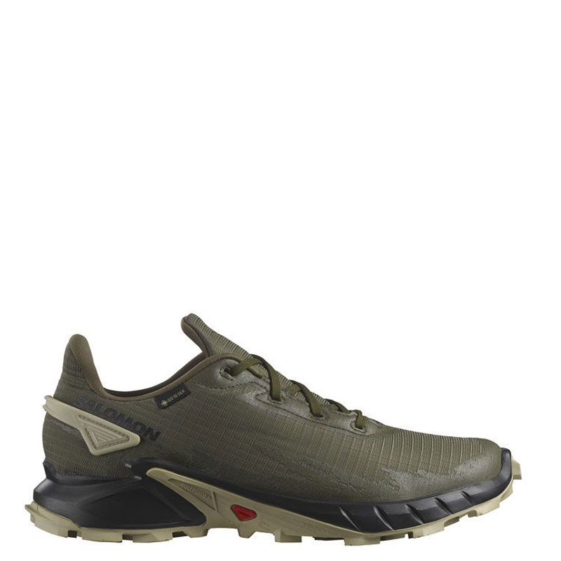 Salomon Alphacross 4 GTX (471169)Ανδρικά Παπούτσια Trail Running ΧΑΚΙ Αδιάβροχα με Μεμβράνη Gore-Tex