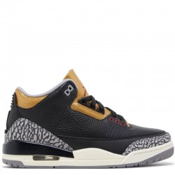 Jordan Air 3 Retro Black Cement Gold (CK9246-067)ΓΥΝΑΙΚΕΙΟ ΥΠΟΔΗΜΑ  BLACK/METALLIC GOLD/GREY