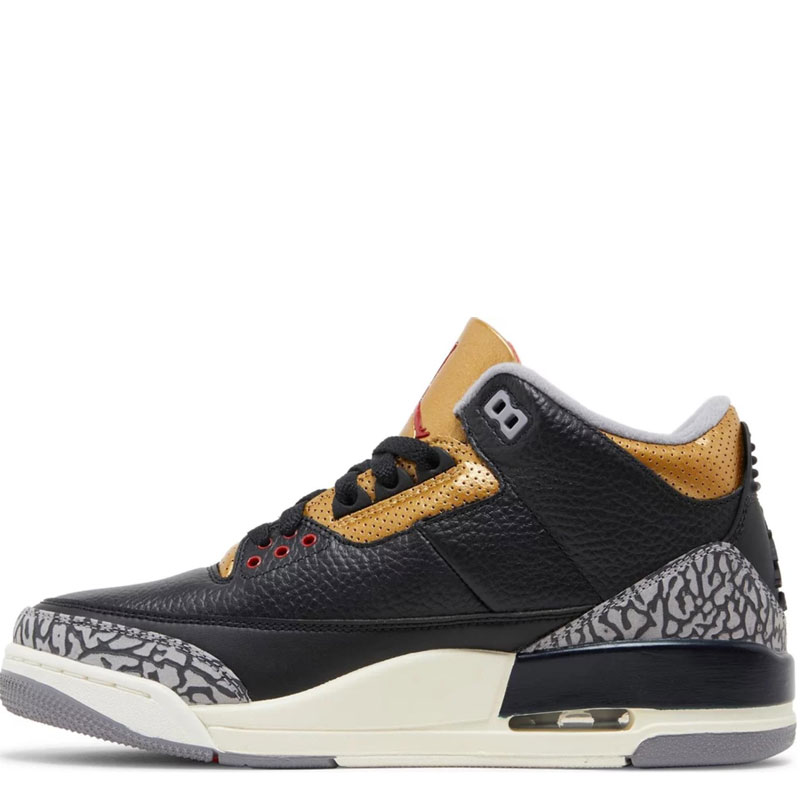 Jordan Air 3 Retro Black Cement Gold (CK9246-067)ΓΥΝΑΙΚΕΙΟ ΥΠΟΔΗΜΑ  BLACK/METALLIC GOLD/GREY