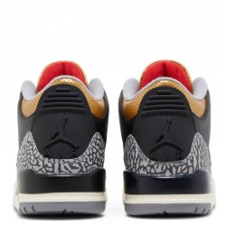 Jordan Air 3 Retro Black Cement Gold (CK9246-067)ΓΥΝΑΙΚΕΙΟ ΥΠΟΔΗΜΑ  BLACK/METALLIC GOLD/GREY