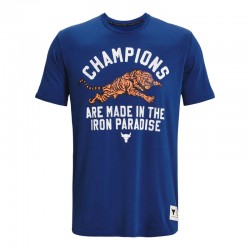 Under Armour Project Rock Champ SS (1376897-471) Ανδρικό T-shirt Μπλε