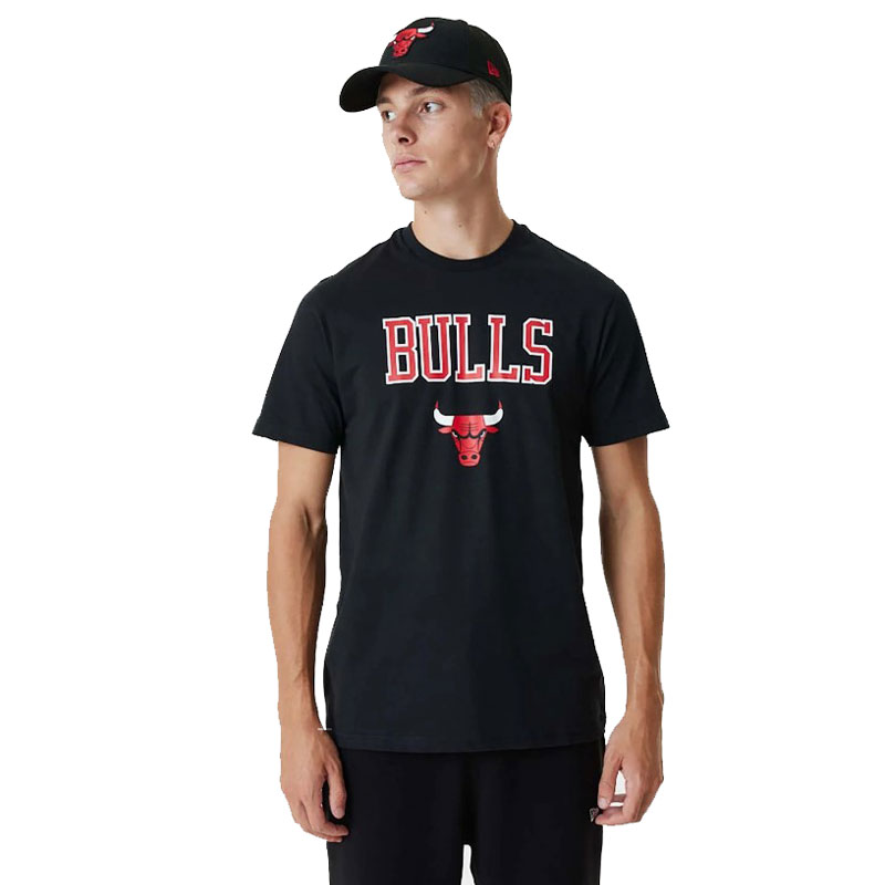 NEW ERA Chicago Bulls NBA Team Logo Black T-Shirt (60357049)ΜΑΥΡΟ