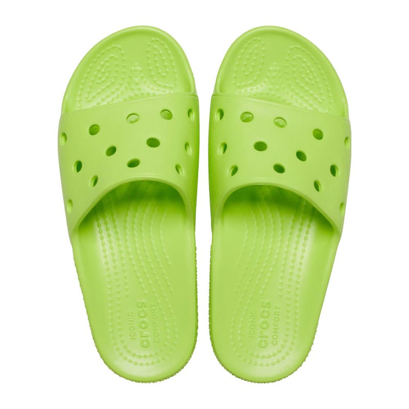 CROCS Classic Crocs Slide K - Limeade (206396-3UH)ΠΑΙΔΙΚΕΣ ΣΑΓΙΟΝΑΡΕΣ ΠΡΑΣΙΝΟ