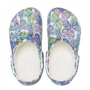 CROCS Classic Butterfly Clog Kids (208297-94S)ΠΑΙΔΙΚΑ ΣΑΜΠΟ WHITE-PURPLE