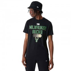 New Era Milwaukee Bucks NBA Team Graphic Black T-Shirt (60357114)ΑΝΔΡΙΚΟ ΜΑΥΡΟ T-SHIRT