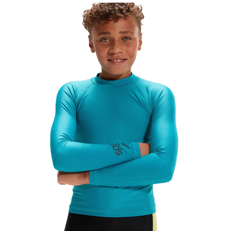 SPEEDO LONG SLEEVE RASHTOP (8-00319314308)Παιδικη Μακρυμάνικη Αντηλιακή Μπλούζα Βεραμαν