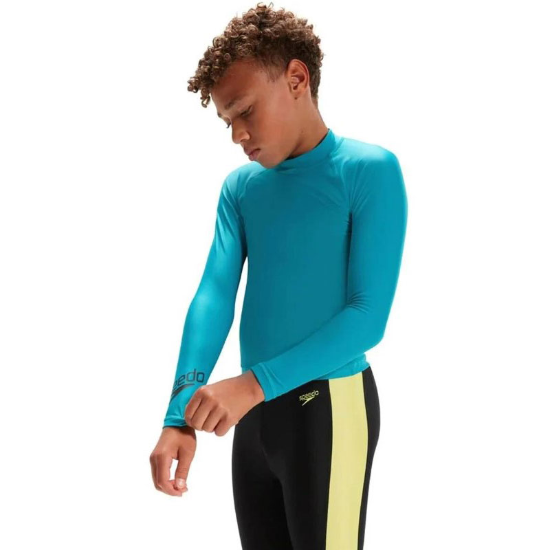 SPEEDO LONG SLEEVE RASHTOP (8-00319314308)Παιδικη Μακρυμάνικη Αντηλιακή Μπλούζα Βεραμαν