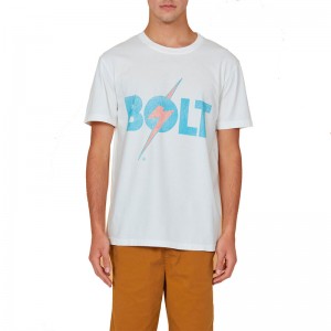 LIGHTNING BOLT BOLT SS TEE (99OMATSTU07-W03)ΑΝΔΡΙΚΟ T-SHIRT ΕΚΡΟΥ