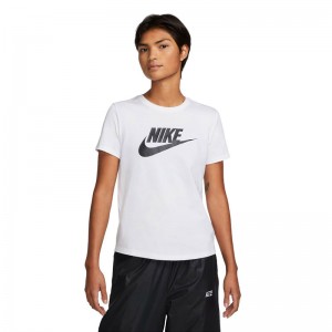Nike Sportswear Essentials WMNS (DX7906-100)Γυναικείο T-shirt Λευκό με Στάμπα