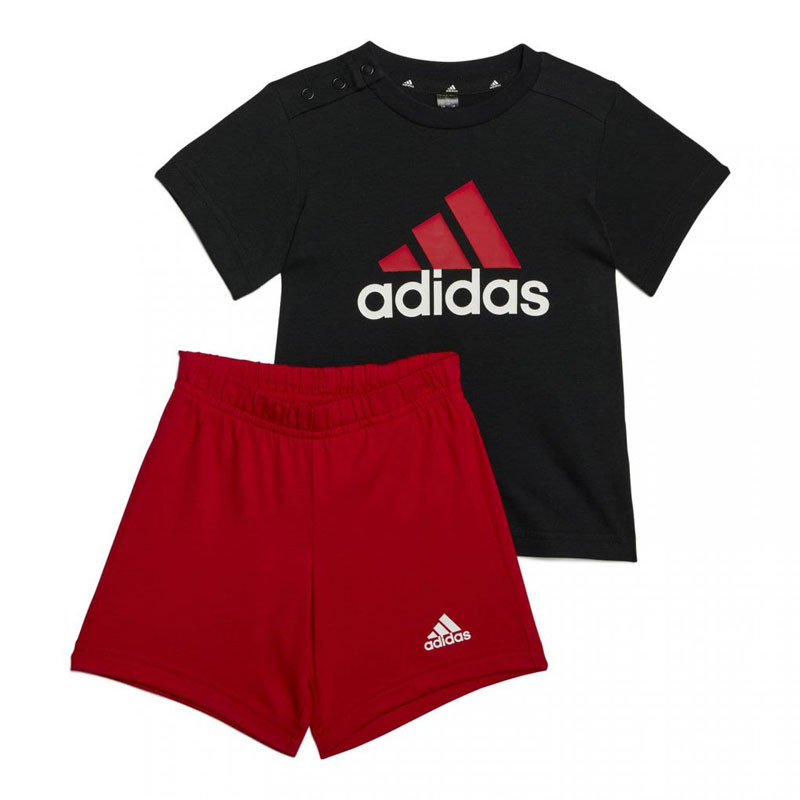 Adidas Sport Inspired Essentials Organic Cotton Tee and Shorts (HR5885)ΒΡΕΦΙΚΟ ΣΕΤ ΜΑΥΡΟ/ΚΟΚΚΙΝΟ