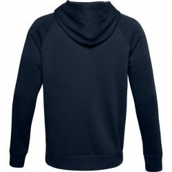 Under Armour Rival Fleece FZ Hoodie (1357111-408)Ανδρική Φούτερ Ζακέτα με Κουκούλα και Τσέπες Navy Μπλε