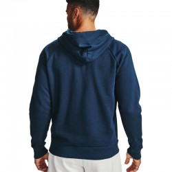 Under Armour Rival Fleece FZ Hoodie (1357111-408)Ανδρική Φούτερ Ζακέτα με Κουκούλα και Τσέπες Navy Μπλε