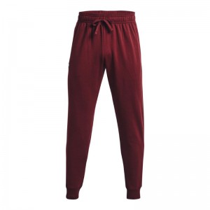 Under Armour Rival Fleece (1357128-690)Ανδρικο Παντελόνι Φόρμας με Λάστιχο Μπορντό