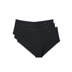 Under Armour Pure Stretch (1325616-001)Γυναικεία Slip 3Pack χωρίς Ραφές Μαύρα