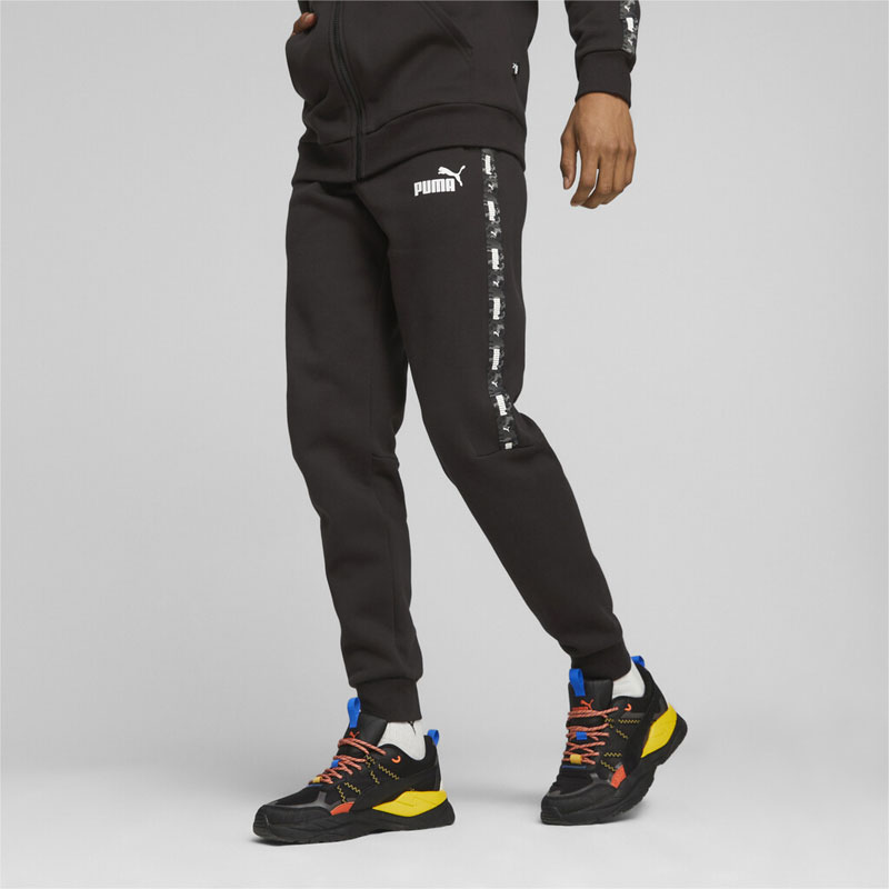 PUMA Essentials Tape Camo Sweatpants Men FL (675948-01)ΑΝΔΡΙΚΟ ΠΑΝΤΕΛΟΝΙ ΦΟΡΜΑΣ ΜΕ ΛΑΣΤΙΧΟ ΜΑΥΡΟ