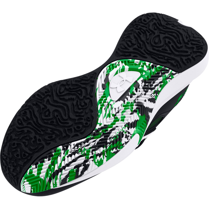 Under Armour Lockdown 6 GS (3025617-006)Παιδικά Παπούτσια Μπάσκετ Black/White/Green Screen