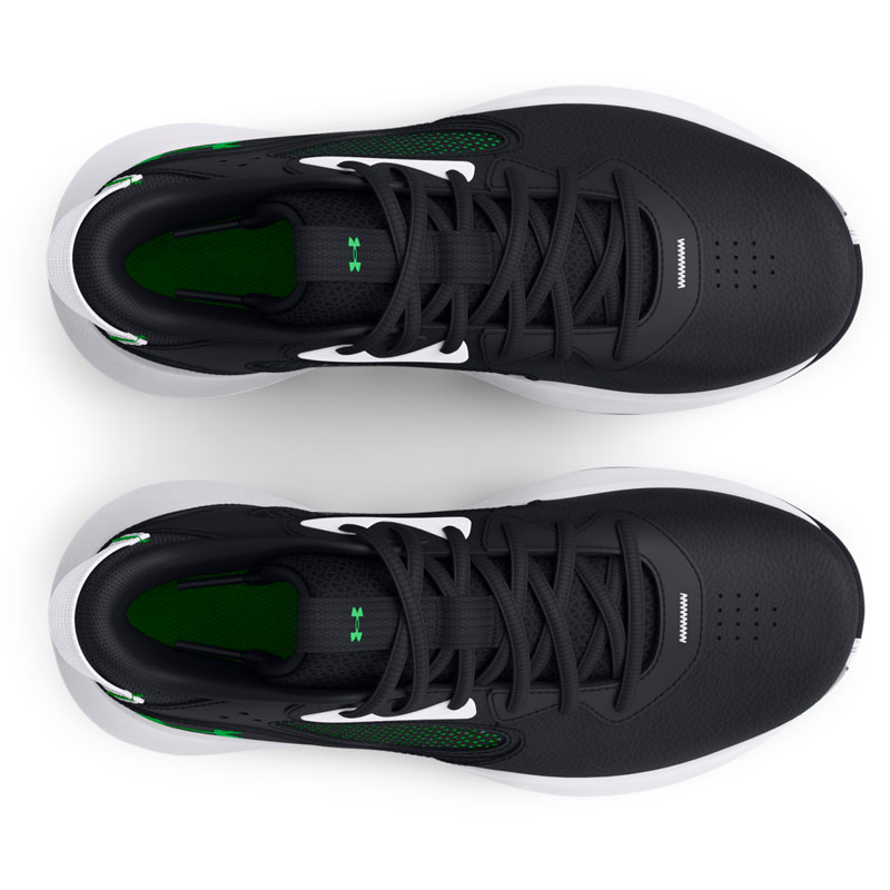 Under Armour Lockdown 6 GS (3025617-006)Παιδικά Παπούτσια Μπάσκετ Black/White/Green Screen