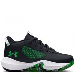 Under Armour Lockdown 6 PS (3025618-005)Παιδικά Παπούτσια Μπάσκετ Black/White/Green Screen