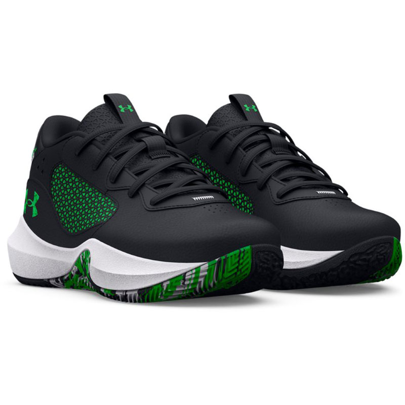 Under Armour Lockdown 6 PS (3025618-005)Παιδικά Παπούτσια Μπάσκετ Black/White/Green Screen