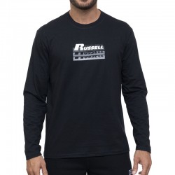 RUSSELL MIDTOWN-L/S CREWNECK TEE SHIRT (A3-052-2-IO-099)ΑΝΔΡΙΚΟ  T-SHIRT ΜΑΚΡΥΜΑΝΙΚΟ ΜΑΥΡΟ