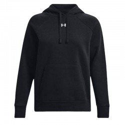 Under Armour Rival Fleece Hoodie Womens (1379500-001)ΓΥΝΑΙΚΕΙΑ ΦΟΥΤΕΡ ΜΠΛΟΥΖΑ ΜΕ ΚΟΥΚΟΥΛΑ  ΜΑΥΡΗ